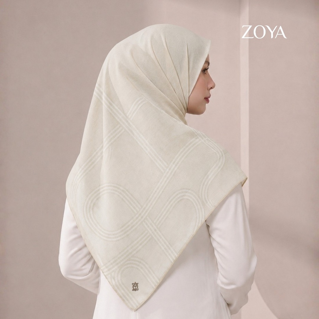 Zoya - Sora Loop Print Scarf - Kerudung Hijab Segi Empat Motif Premium - Box