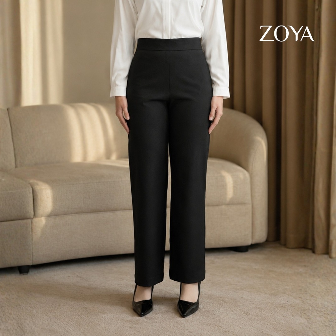 Zoya Straight Loose SL-Z01 Pants - Celana Polos Wanita - Bahan Poly Twill