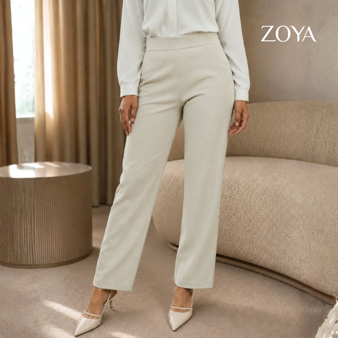 Zoya Straight Loose SL-Z01 Pants - Celana Polos Wanita - Bahan Poly Twill