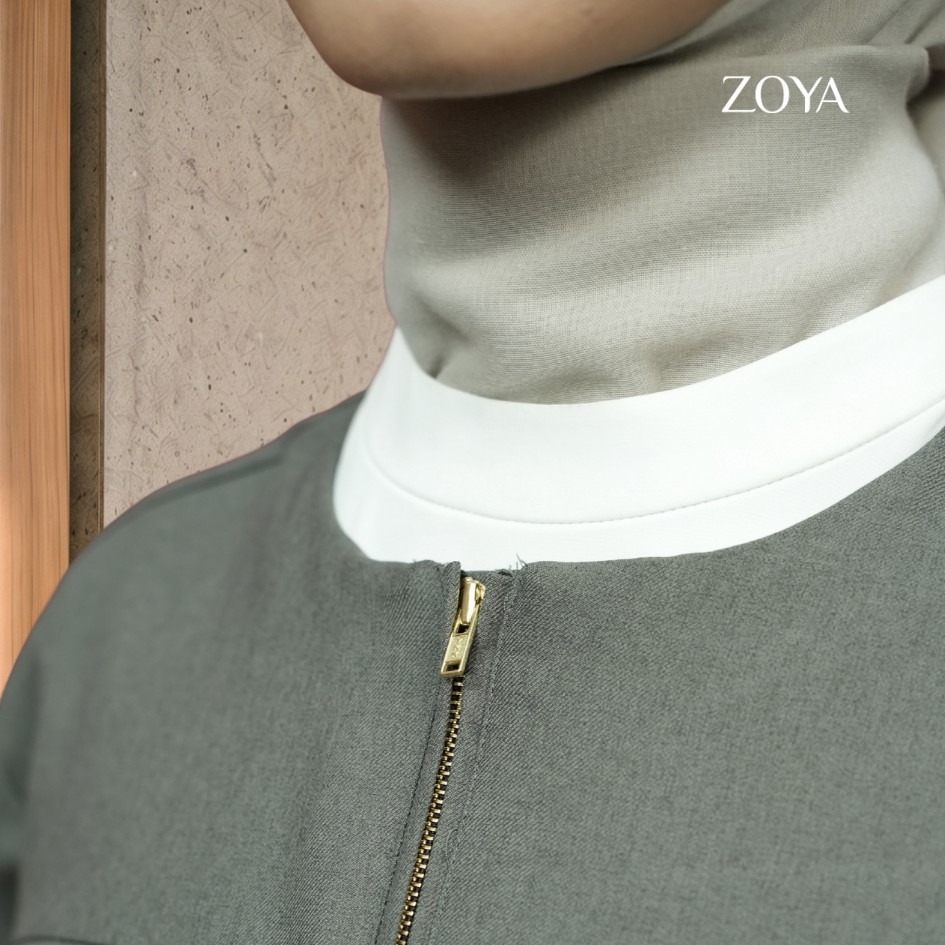 Zoya Utility Zipper Jacket Z01 Officewear - Jacket Outwear - Bahan Poly Twill
