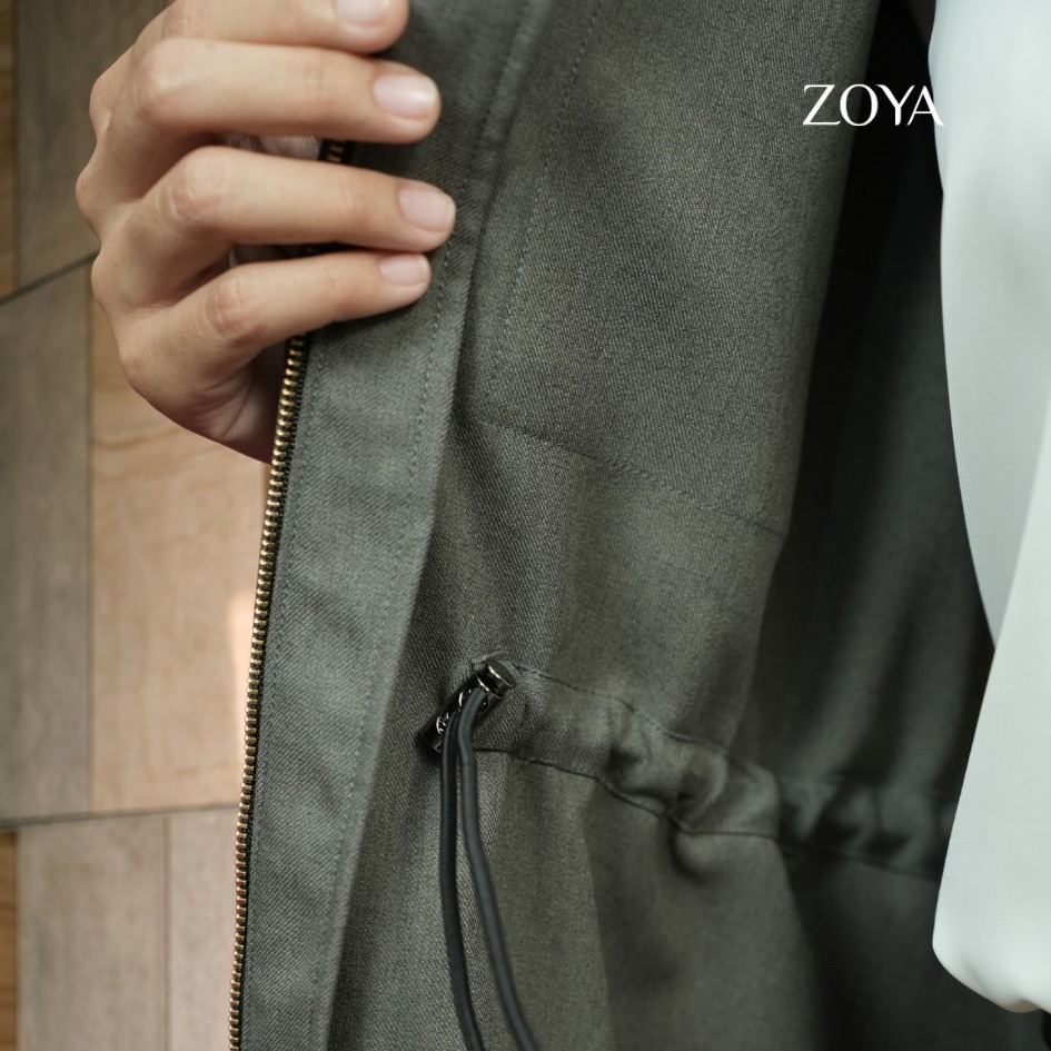 Zoya Utility Zipper Jacket Z01 Officewear - Jacket Outwear - Bahan Poly Twill