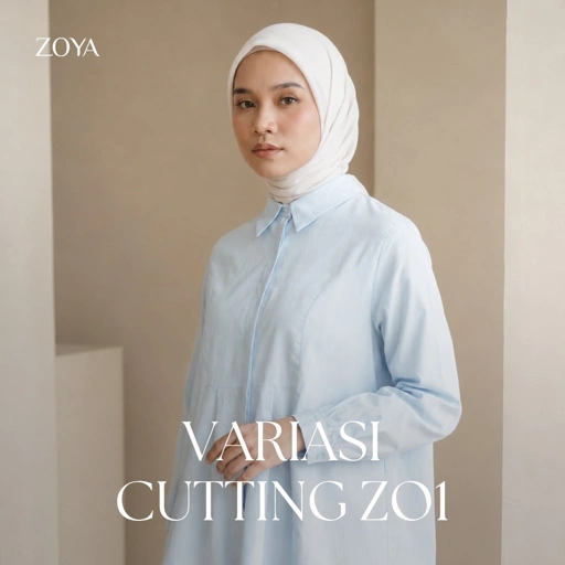Zoya Variasi Cutting Shirt VC-Z01 - Atasan Blouse Officewear - Bahan Cotton