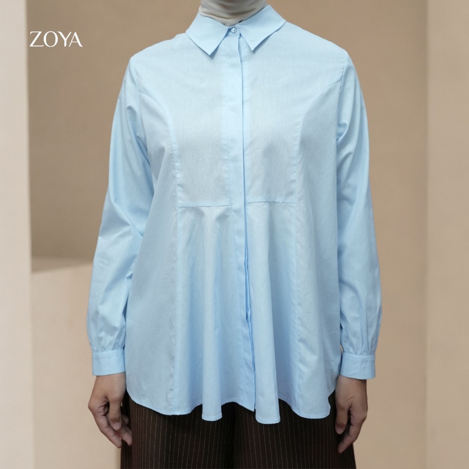 Zoya Variasi Cutting Shirt VC-Z01 - Atasan Blouse Officewear - Bahan Cotton
