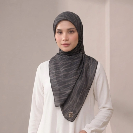 Image of Zoya - Vara Lining Scarf - Kerudung Hijab Segiempat Motif - Pouch Ziplock