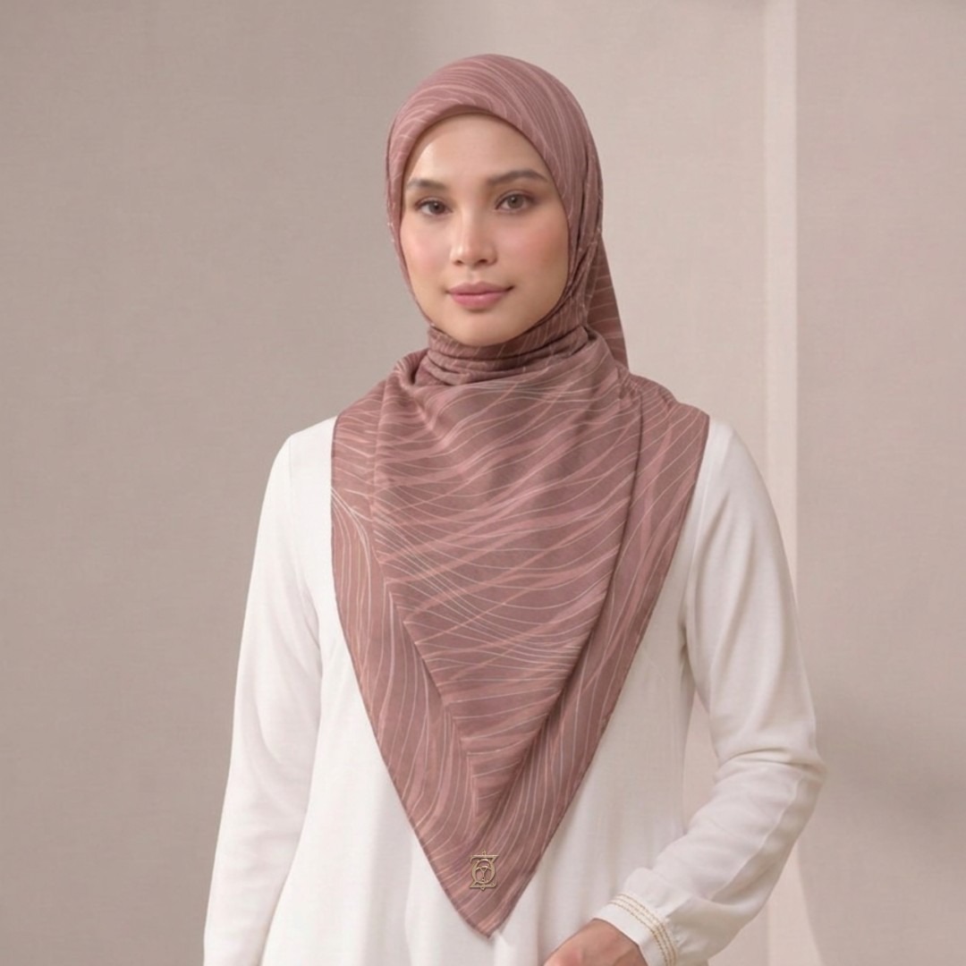 Zoya - Vara Lining Scarf - Kerudung Hijab Segiempat Motif - Pouch Ziplock