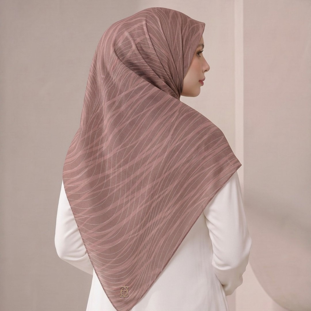 Zoya - Vara Lining Scarf - Kerudung Hijab Segiempat Motif - Pouch Ziplock