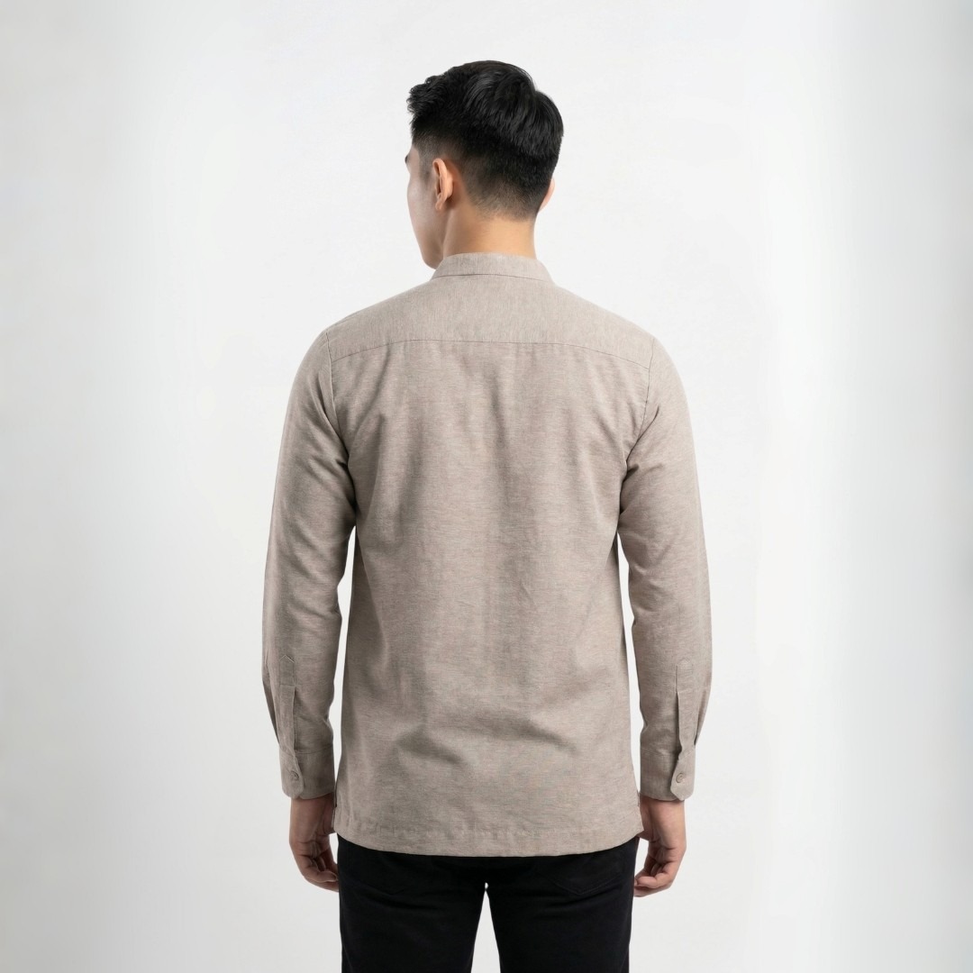 Zoya Varen Menswear - Baju Koko Pria Lengan Panjang - Bahan Int Rami