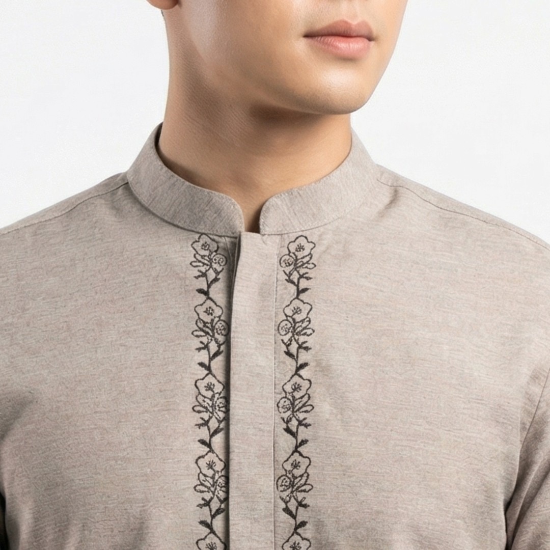 Zoya Varen Menswear - Baju Koko Pria Lengan Panjang - Bahan Int Rami