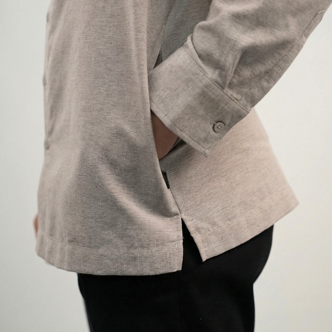 Zoya Varen Menswear - Baju Koko Pria Lengan Panjang - Bahan Int Rami