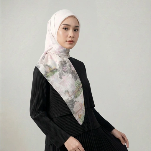 Image of Zoya - Virella Print Scarf - Kerudung Hijab Segi Empat Motif Premium - Box