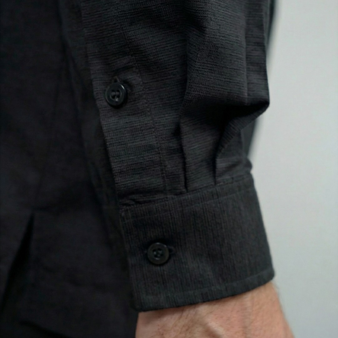 Waiz Menswear - Baju Koko Pria Lengan Panjang - Bahan Int Rami