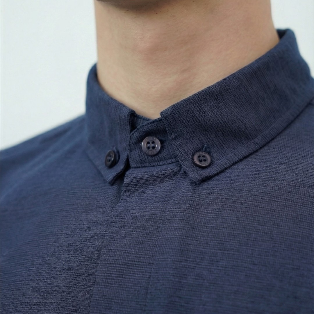 Waiz Menswear - Baju Koko Pria Lengan Panjang - Bahan Int Rami