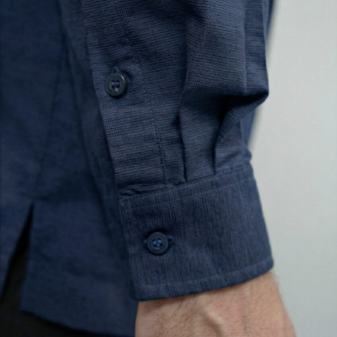 Waiz Menswear - Baju Koko Pria Lengan Panjang - Bahan Int Rami