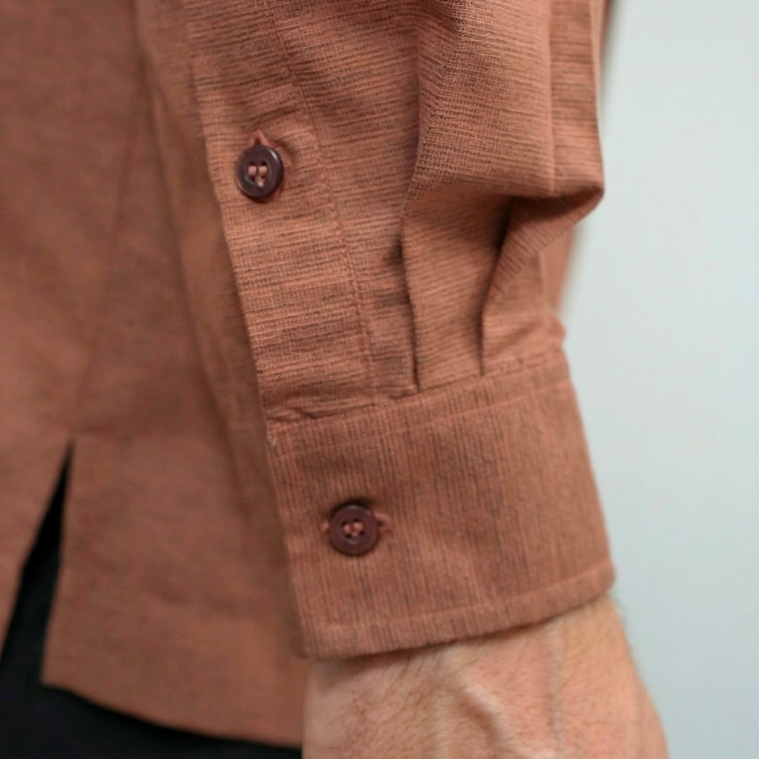 Waiz Menswear - Baju Koko Pria Lengan Panjang - Bahan Int Rami