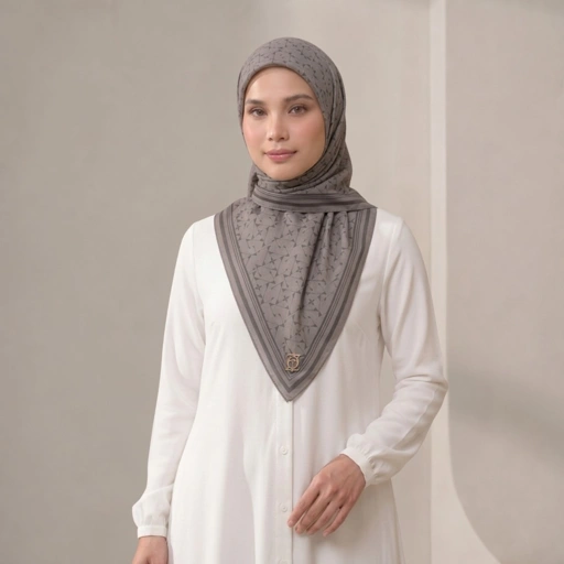 Image of Zoya - Zeva Array Scarf - Kerudung Hijab Segiempat Motif - Pouch Ziplock
