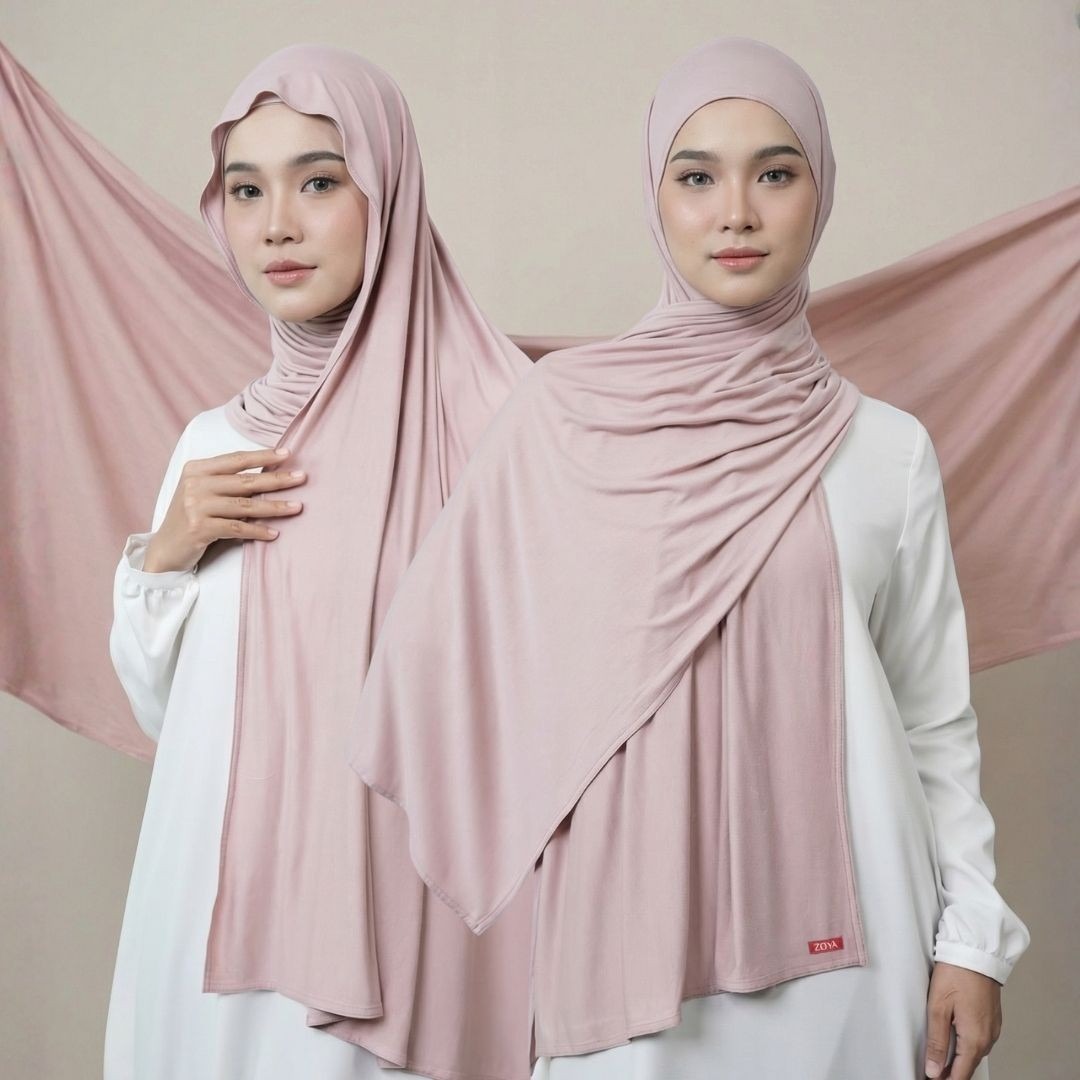 Zoya Pashmina Zohra - Hijab Pashmina Polos - Bahan Viscose Spandex