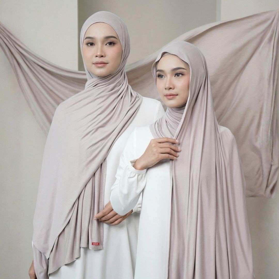Zoya Pashmina Zohra - Hijab Pashmina Polos - Bahan Viscose Spandex
