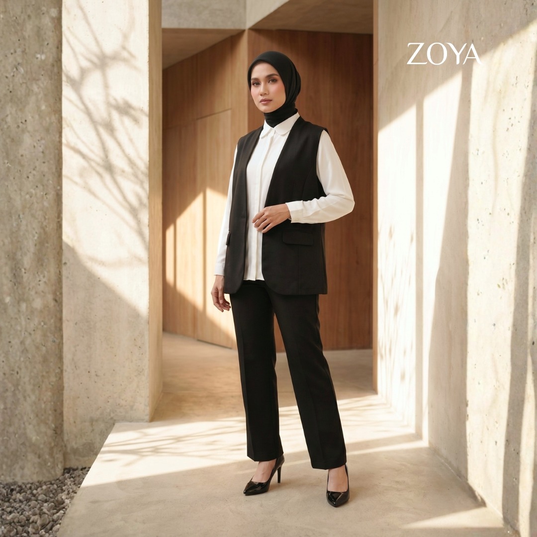 Zoya Basic Vest BV-Z01 - Vest Outer Wanita - Bahan Poly Twill