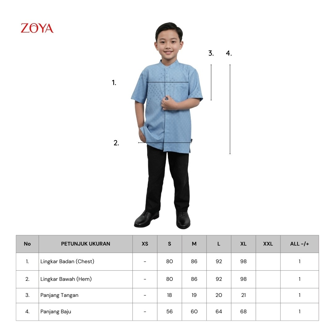 Zoya Marino Menswear Boys - Koko Baju Muslim Anak Pria - Bahan Poly Airflow