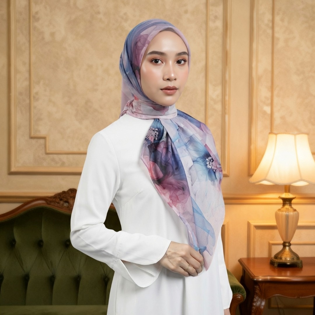 Zoya - Yumna Print Scarf - Kerudung Hijab Segi Empat Motif With Box
