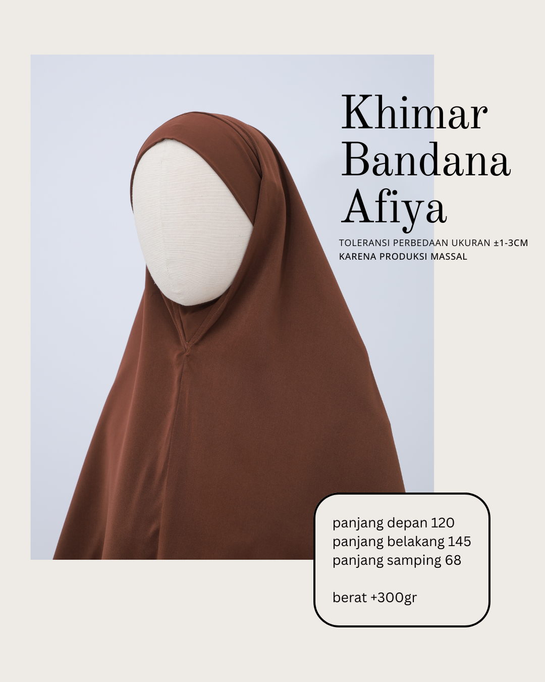 Khimar Bandana Afiya Anti UV