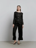 House Code Boat Neck Tailored Waist Jacket