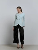 House Code Boat Neck Tailored Waist Jacket