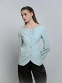 House Code Boat Neck Tailored Waist Jacket