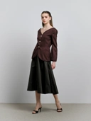 House Code Curve Neck Tailored Waist Jacket