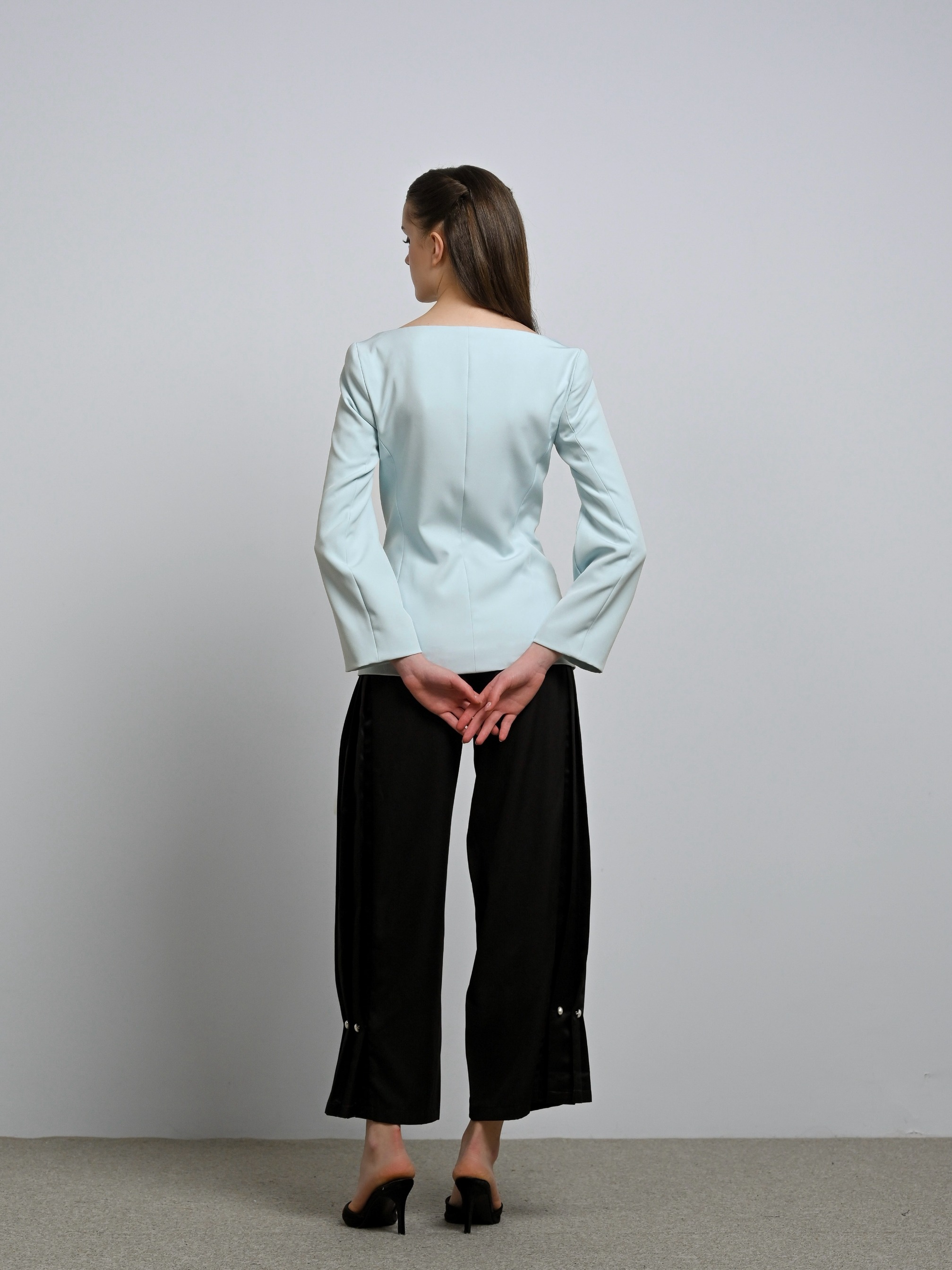 House Code Boat Neck Tailored Waist Jacket