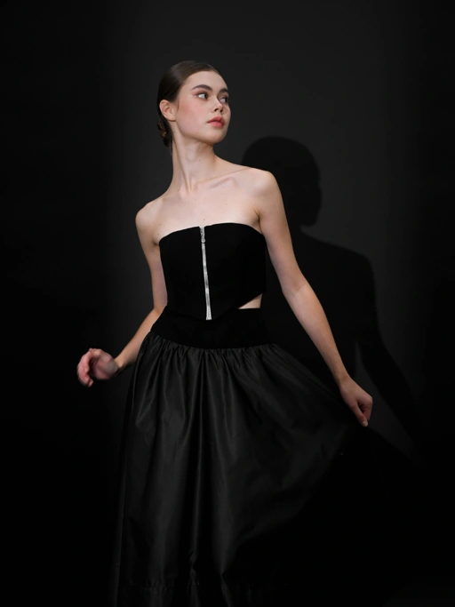 Image of Nocturne Tafetta Two-Way Skirt