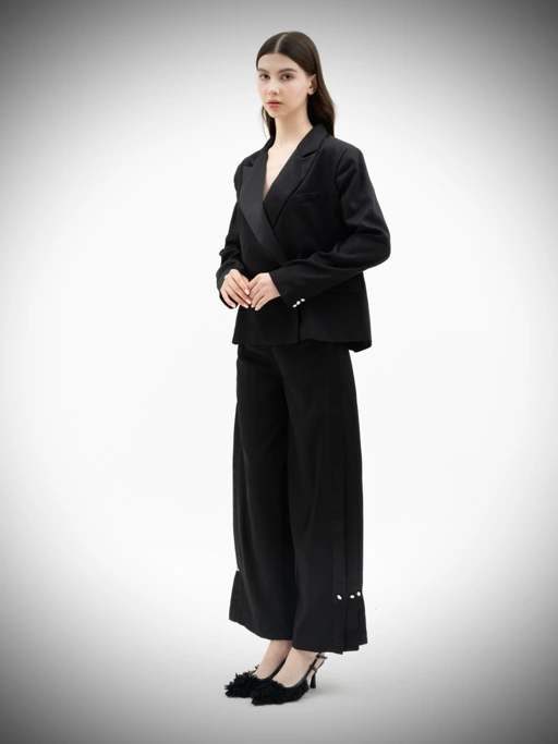 Image of Pearl Pearl Straight Pants with Pleats