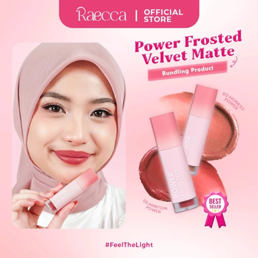 Image of Bundling Raecca Power Frosted Velvet Matte - Lip Matte Cover Two Toned Lips Awet Hingga 8 Jam