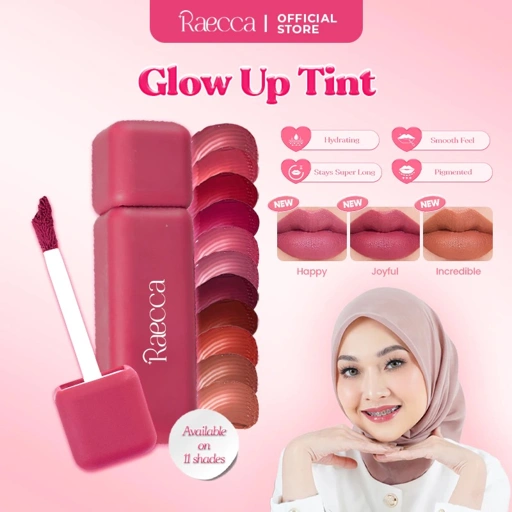 Image of Raecca Glow Up Tint - Liptint Melembapkan Cover Bibir Gelap Menutup Two Toned Lips
