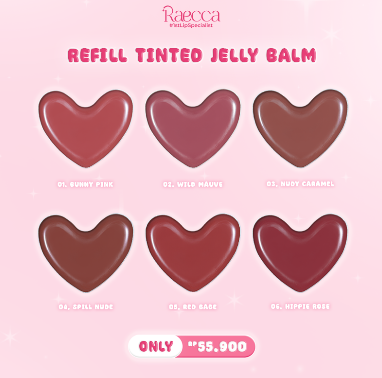 [REFILL SAJA TANPA CASE] Raecca Refill Tinted Jelly Balm - Tinted Lip Balm