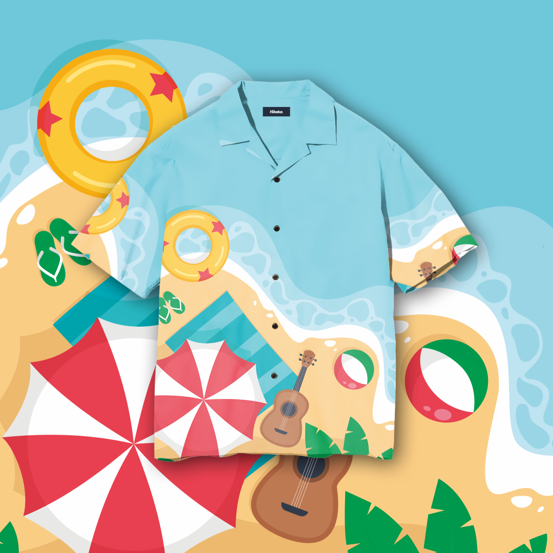 Kemeja Open Collar Lengan Pendek - Island Zuma