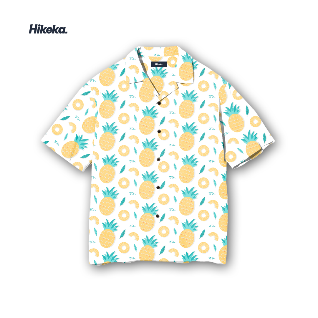 Kemeja Open Collar Lengan Pendek - Fresh Pineapple