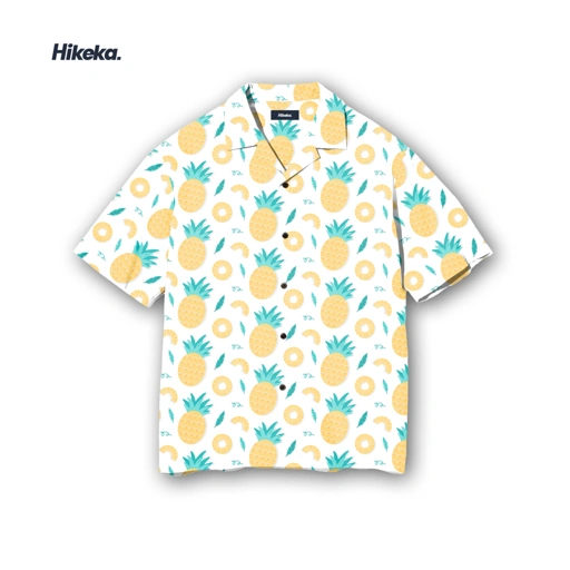 Image of Kemeja Open Collar Lengan Pendek - Fresh Pineapple