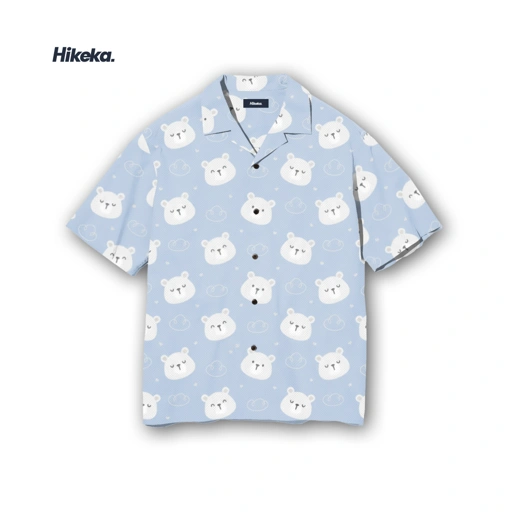 Image of Kemeja Open Collar Lengan Pendek - Cute Bears