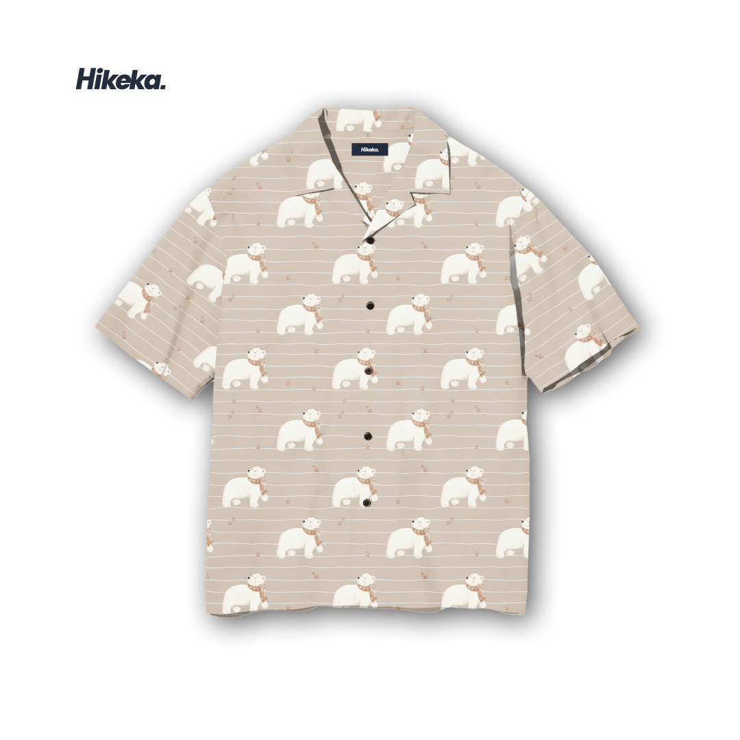 Kemeja Open Collar Lengan Pendek - Bears Horizon