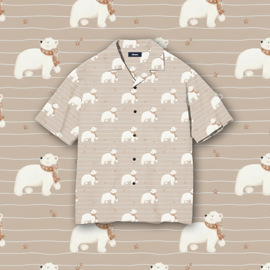 Kemeja Open Collar Lengan Pendek - Bears Horizon