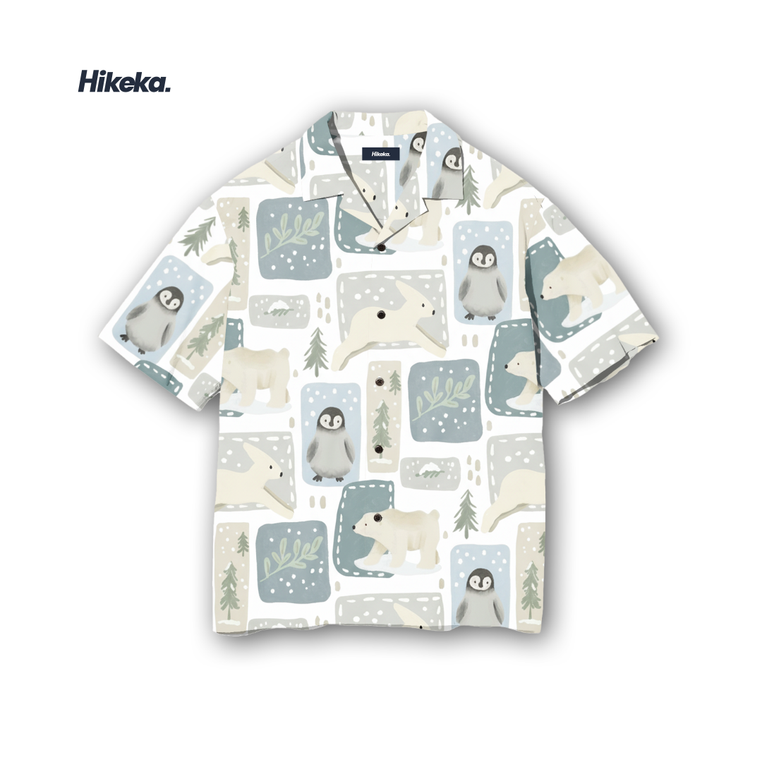 Kemeja Open Collar Lengan Pendek - Arctic Cuts