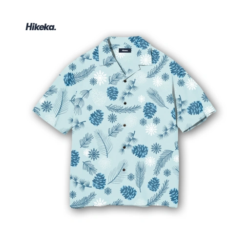 Image of Kemeja Open Collar Lengan Pendek - Wooden Twigs