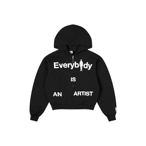 Image of EVERYBODY IS AN ARTIST ZIPPER HOODIE