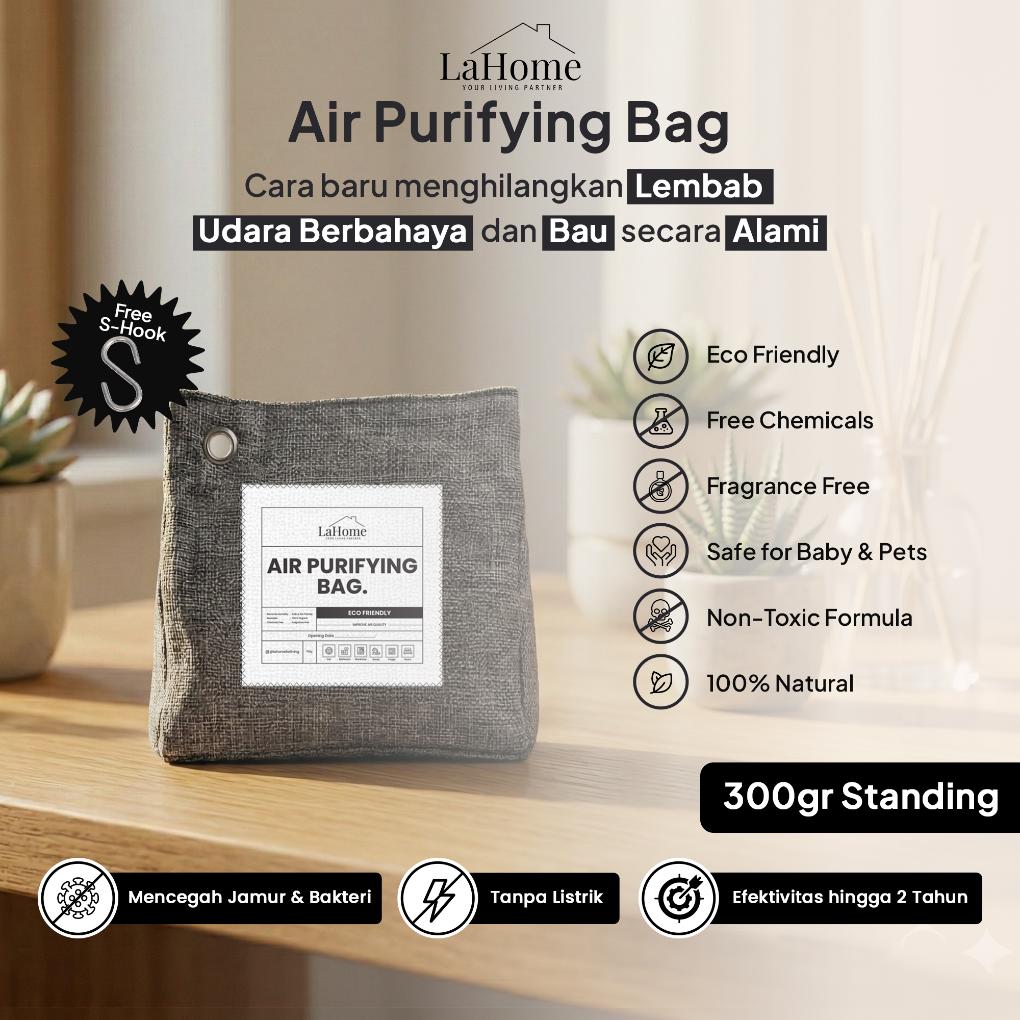 LaHome AIR PURIFYING BAG Bundling 3 Pcs 300g Standing Pouch
