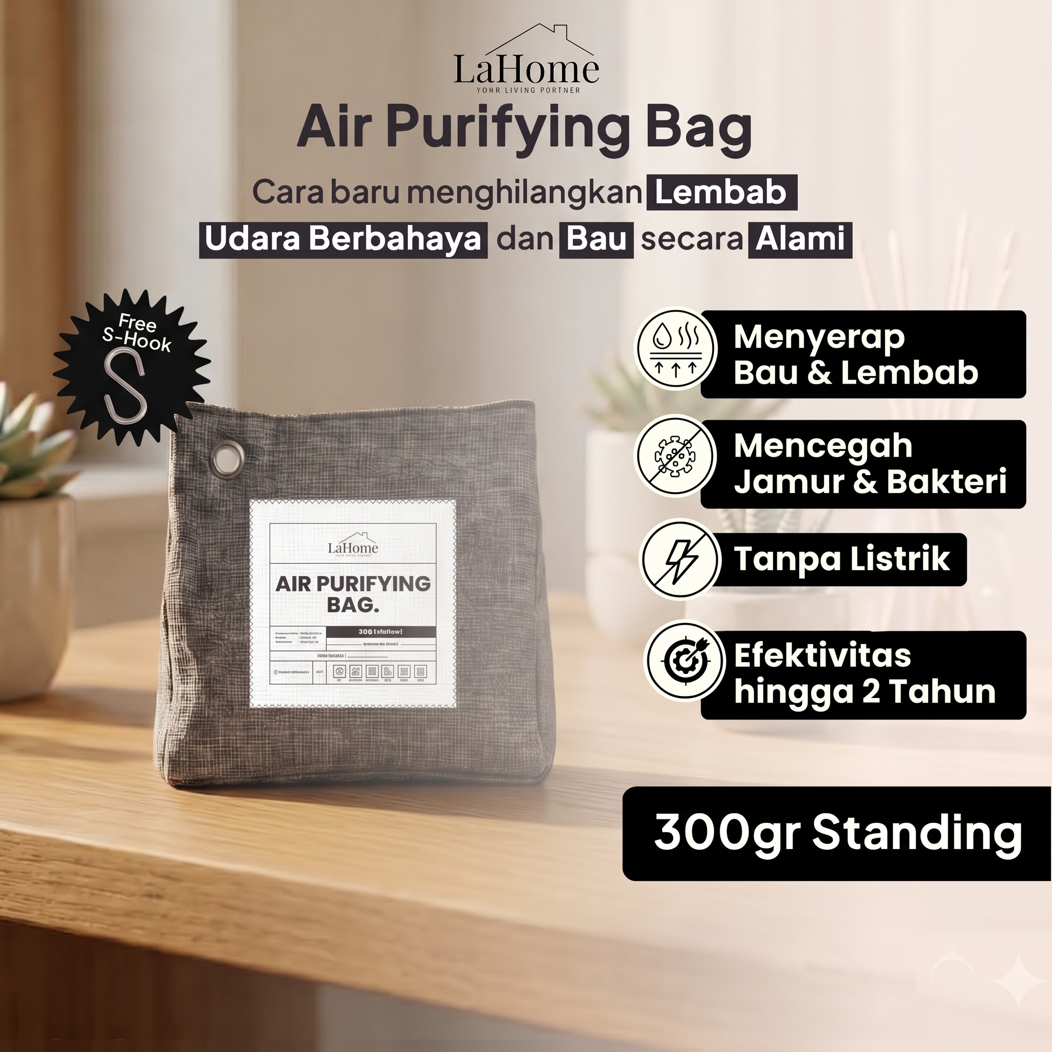 LaHome Living 300g Standing Pouch AIR PURIFYING BAG