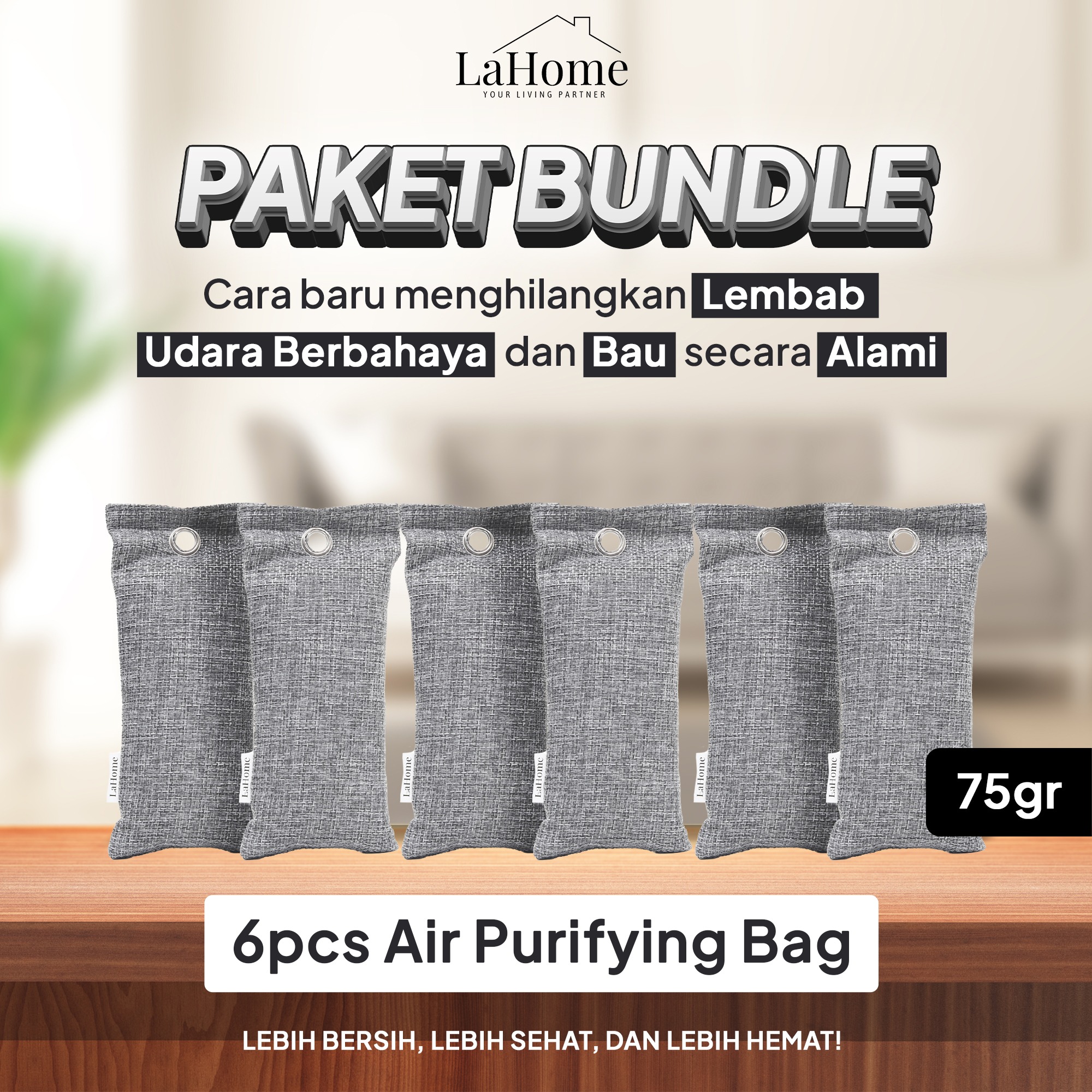 LaHome Living 75g 6pcs Bundling AIR PURIFYING BAG