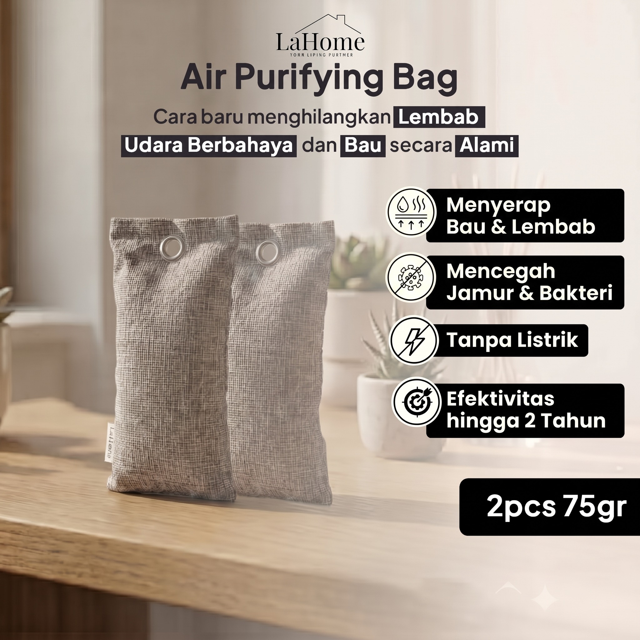 LaHome Living 75g 2pcs AIR PURIFYING BAG
