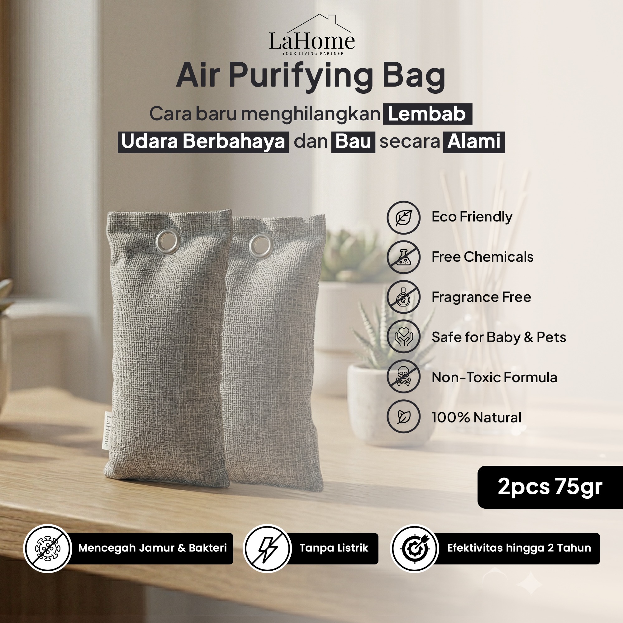 LaHome Living 75g 2pcs AIR PURIFYING BAG