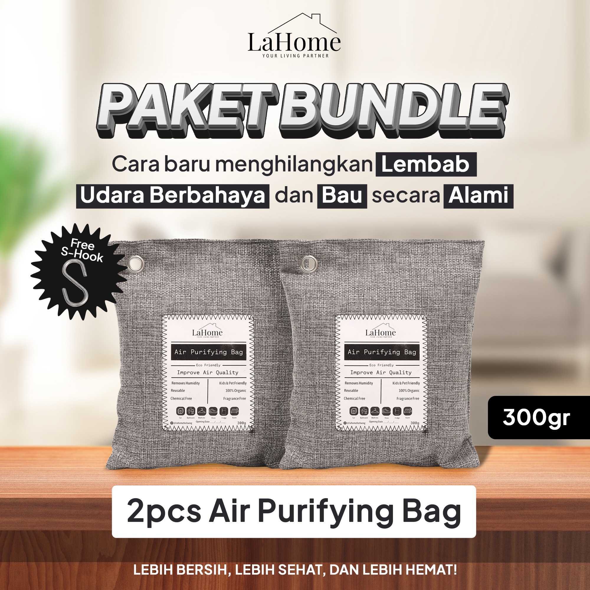 LaHome Living 300g 2pcs Bundling AIR PURIFYING BAG